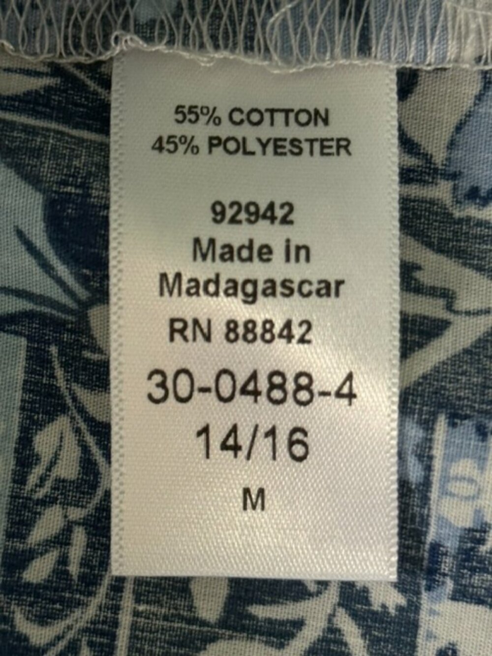 Woman Within Perfect Sleeveless Shirt French Blue Patched Paisley Plus 14/16 NWO - Picture 15 of 16